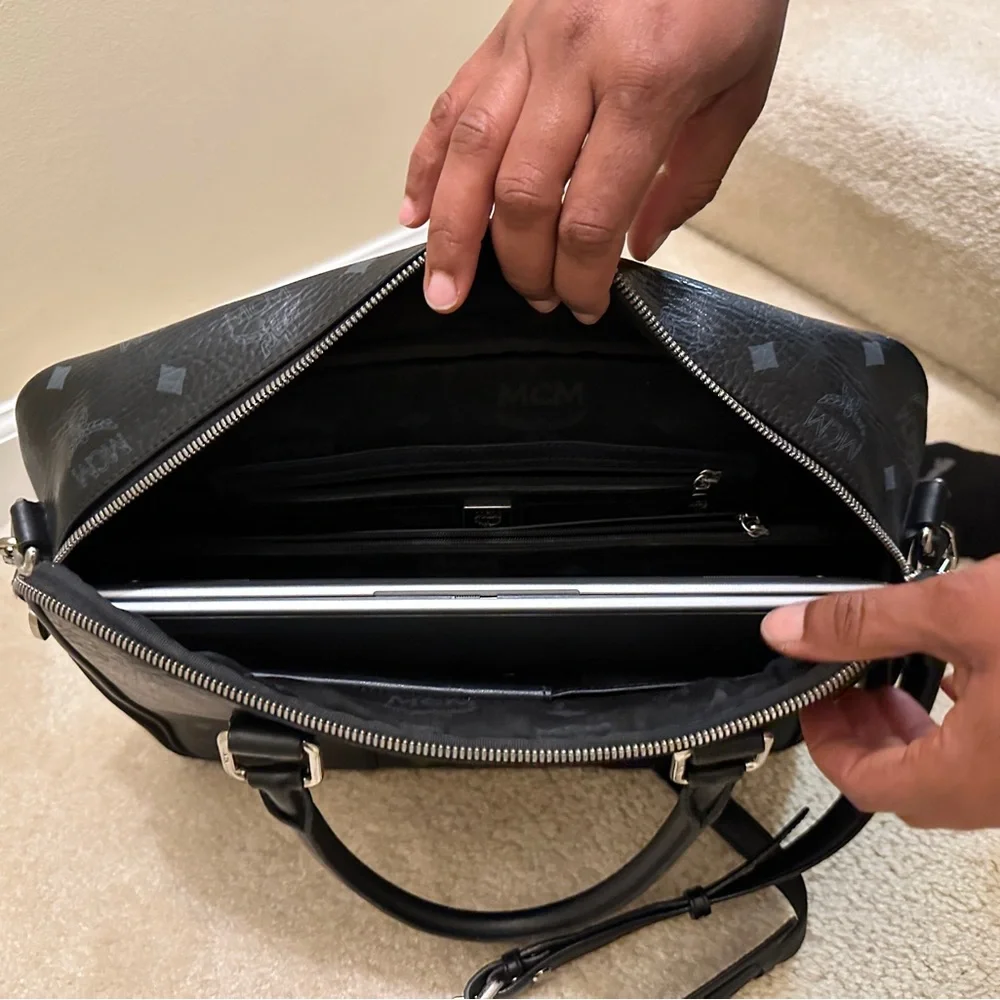 Black Leather Men's Bag